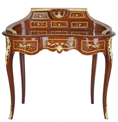 Secretaire Madame Pompadour din lemn masiv furniruit CAT10003 foto