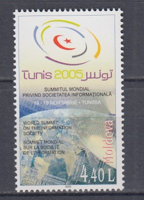 MOLDOVA 2005 SUMMITUL MONDIAL TUNIS MNH foto