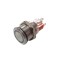 Buton fara retinere NO NC cu iluminare la 12-24V DC albastru