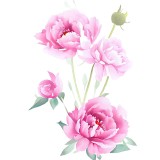Cumpara ieftin Sticker decorativ Floare, Roz, 88 cm, 7932ST, Oem