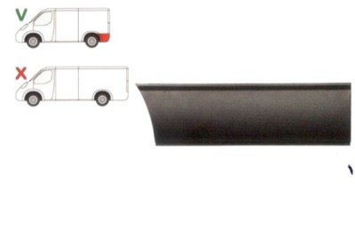 Segment reparatie aripa spate Iveco Daily,1978-1998 ,Mediu Partea Stanga, Spate, in spatele rotii foto