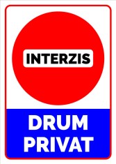 Semn interzis drum privat foto