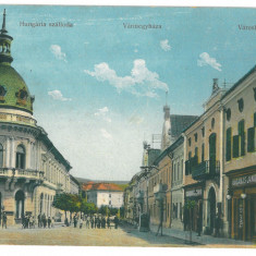 3766 - DEJ, Cluj, Market, Romania - old postcard, CENSOR - used - 1914