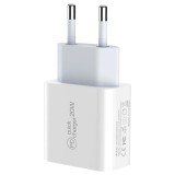 Cumpara ieftin Incarcator retea THD, Quick Charge PD, 20W, USB Tip C, Alb, compatibil iPhone 12,13,14,15,16 Samsung Galaxy