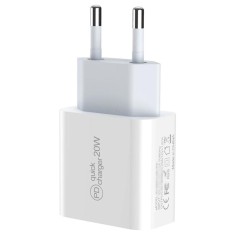 Incarcator retea THD, Quick Charge PD, 20W, USB Tip C, Alb, compatibil iPhone 12,13,14,15,16 Samsung Galaxy