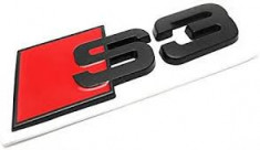 Emblema Audi portbagaj emblema audi s3 negru mat foto