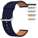 Curea piele, compatibila Apple Watch 9|8|7|6|5|4|3|2|1 Series, 49mm|45mm|44mm|42mm,Size S, Midnight Blue