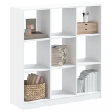 Gossi biblioteca, alb, 102x32x108 cm, lemn prelucrat