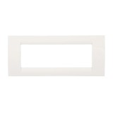 Rama decorativa pentru 6 module Gewiss Virna, pentru aparataj modular, IP20, alba