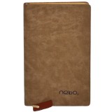 Agenda A6 Nebo A48, Coperta Buretata, 100 Pagini, Maro Inchis, Semn de Carte, Margini Aurii