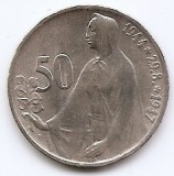 Cehoslovacia 50 Koruny 1947 - (comemorativa: Revolta din Slovacia) Argint, KM-24, Europa