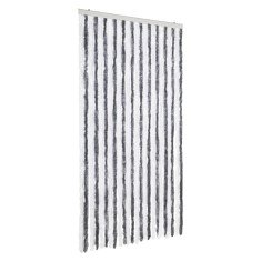 Perdea pentru insecte, gri si alb, 100x230 cm, chenille foto