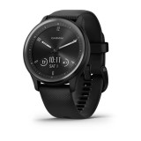 Ceas garmin smartwatch v&iacute;vomove sport black case and silicone band with slate accents