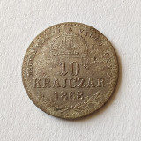 Austria - 10 Krajczar 1868 KB - Argint, Europa