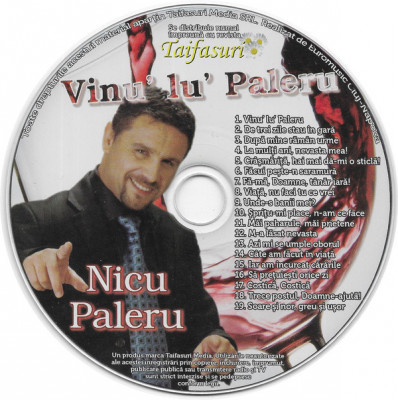 CD Nicu Paleru &amp;lrm;&amp;ndash; Vinu&amp;#039; Lu&amp;#039; Paleru, original foto