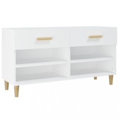 Pantofar, alb, 102x35x55 cm, lemn compozit foto