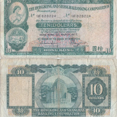 1977 ( 31 III ) , 10 dollars ( P-182h.1 ) - Hong Kong