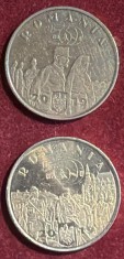 50 BANI COMEMORATIVE, SET X 2 MONEDE DIN 2019 / PRET PENTRU AMBELE ! foto