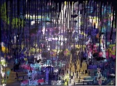 Purple rain - pictura abstracta foto