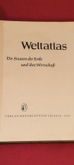 - WELTATLAS / ATLAS UNIVERSAL ( vechime 80 ani ) - AN 1957 105 pagini cu harti