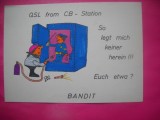 HOPCT 15060 BANDIT -GERMANIA--CARTE POSTALA RADIO AMATOR / RADIOAMATORI CARICATURA -CIRCULATA
