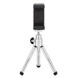 Mini stativ telescopic pentru telefon din aluminiu cu suport vertical cu arc, montura 1 4 inch, reglabil 13.5, 19.5 cm pentru filmare si continut soci