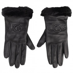 Manusi UGG Classic Leather Logo Glove 19034-BLK negru foto