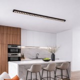 Proiector LED liniar aplicat cu grila 48W, 4000K, 45 surse, 1.2 m