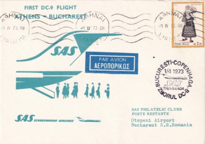 FILATELIE TEMATICA - PLIC GRECIA FCD TEMATICA AVION AVIOANE foto
