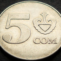 Moneda 5 SOM - REPUBLICA KYRGYZSTAN, anul 2008 * cod 5168