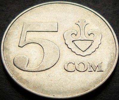 Moneda 5 SOM - REPUBLICA KYRGYZSTAN, anul 2008 * cod 5168 foto