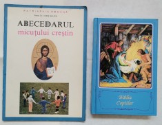 Set 2 carti Biblia Copiilor și Abecedarul micului crestin anii 90