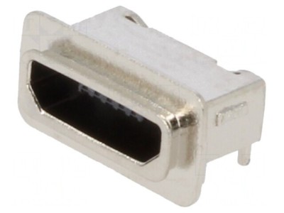 Conector USB Micro B SMT 5-Pin Orizontal Etanș IP67 foto