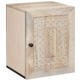 vidaXL Dulap de Baie cu ușă Alb 38 x 33.5 x 160 cm Lemn solid de mango