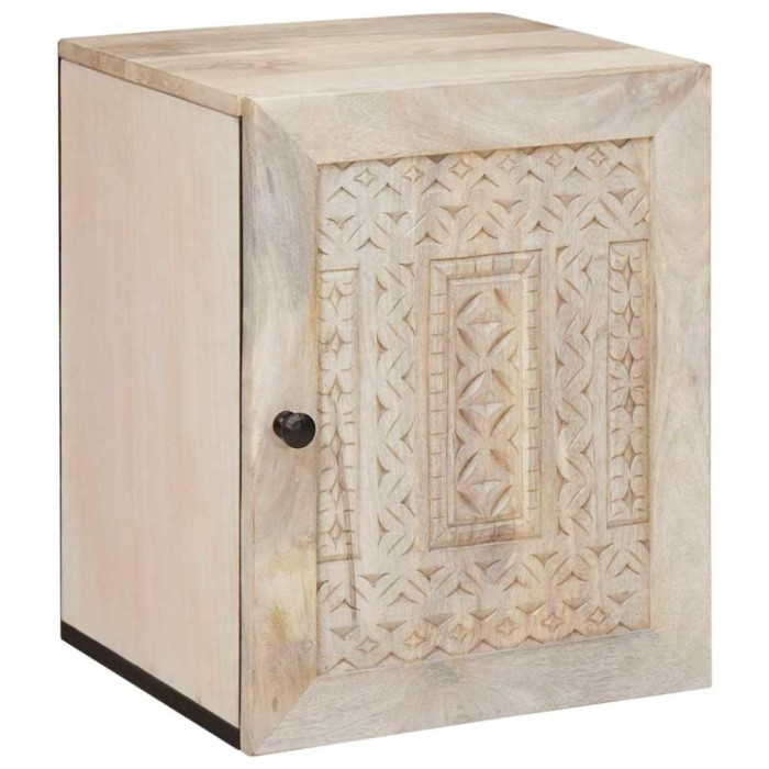 vidaXL Dulap de Baie cu ușă Alb 38 x 33.5 x 160 cm Lemn solid de mango 4018136