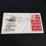 Plic Filatelic FDC 1973 - Air Mail 13&cent; Carnet, Prima Zi Emisiune Chicago, Vintage!, America de Nord