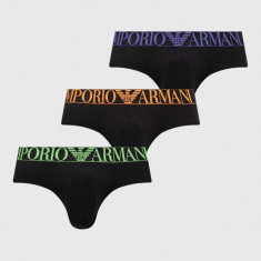 Emporio Armani Underwear slip 3-pack barbati, culoarea negru