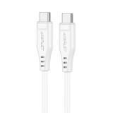 Cablu de incarcare, type-c to type-c, 60w, 3a, high-speed charging, 1.2m - acefast - white