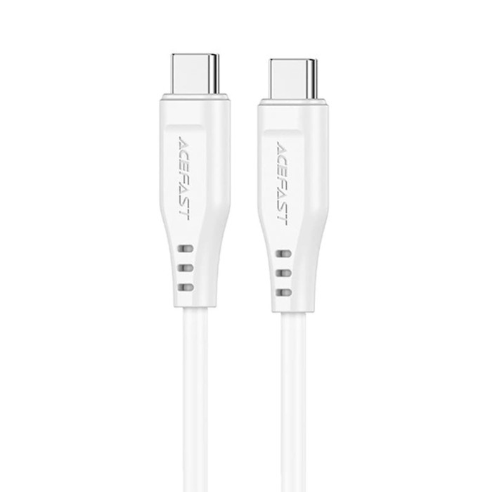 Cablu de incarcare, type-c to type-c, 60w, 3a, high-speed charging, 1.2m - acefast - white