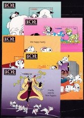 DB Disney Gambia 101 Dalmatieni 5 x SS MNH foto