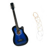 Chitara clasa din lemn 95 cm IdeallStore&reg;, Cutaway Blue Club, set corzi incluse