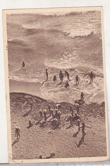 bnk cp Vasile Roaita - Colonie de copii la mare - uzata 1952 - Libraria noastra
