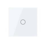 Livolo VL-FC1B-2G-2W Intrerupator Sonerie Touch, Sticla Alba, IP44, 1 Modul
