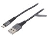 Cablu USB Goobay 2.0, USB A la Micro USB, 0.5m, Textil