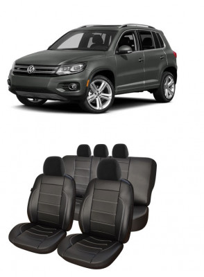 Huse scaune auto piele perforata Volkswagen Tiguan (2011-2015) foto