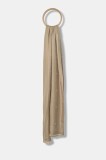 BOSS șal culoarea bej, cu imprimeu, 50535789