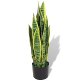 VidaXL Plantă artificială Limba-soacrei cu ghiveci, 65 cm, verde