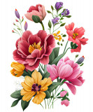 Cumpara ieftin Sticker decorativ, Flori, Multicolor, 83 cm, 1216STK-8