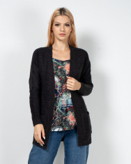 Cardigan tricotat cu buzunare 22MKF02024 foto