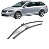Cumpara ieftin Set stergatoare pentru SKODA OCTAVIA III Combi (5E5, 5E6) 2012-2020, pentru parbriz, Valeo Silencio Xtrm